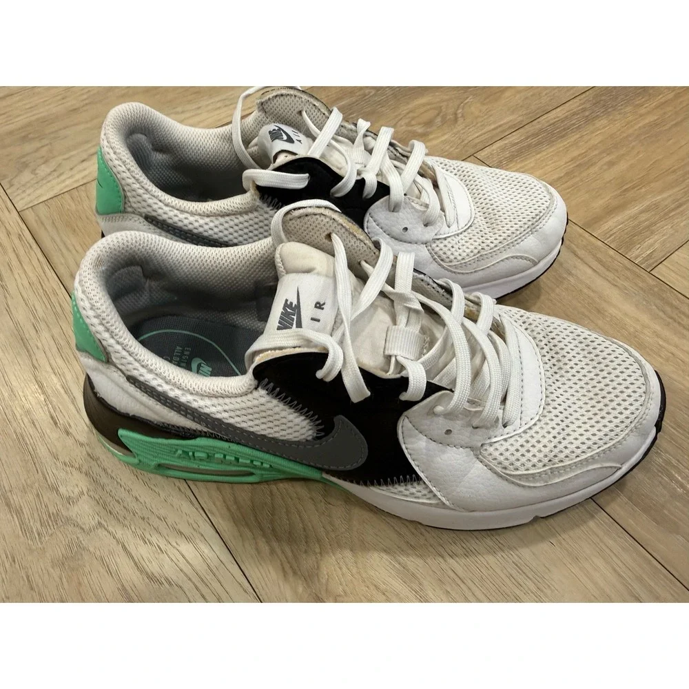 Nike Air Max Excee White Black Green Sneakers DM8346-100 Womens 7.5